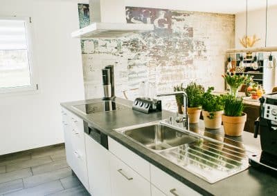 Ferienhausträume Bodensee Ferienhaus Oase Kochinsel