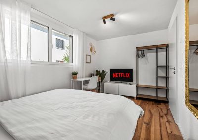 Schlafzimmer Ferienhausträume ebenerdiges Bodensee Apartment