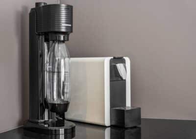 Sodastream und Kaffeemaschine Ferienhausträume Bodensee Apartm. mit Dachterrasse