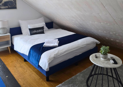 Ferienhaustraeume Bodensee Oase Bett Schlafzimmer 4 DG