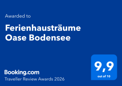 Ferienhaustraeume Bodensee Oase Booking Traveller Award 2026