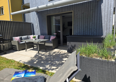 Terrasse Ferienhausträume ebenerdiges Bodensee Apartment